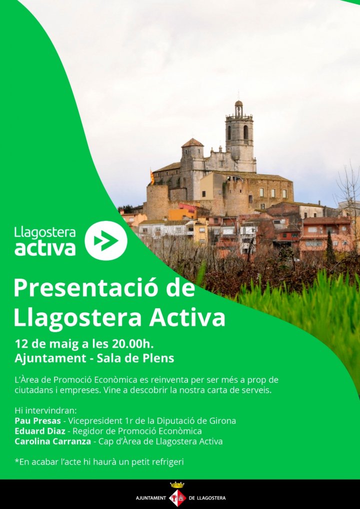 Presentació de Llagostera Activa Presentació de Llagostera Activa