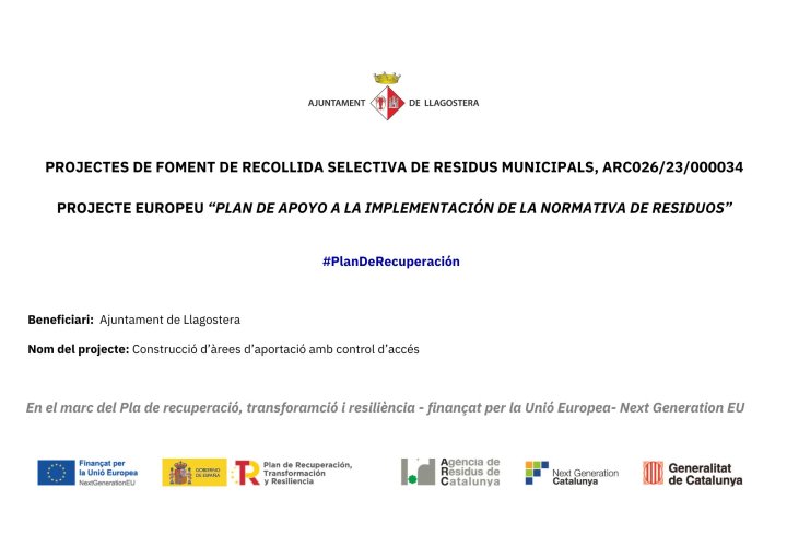 PROJECTE RECOLLIDA SELECTIVA NEXT GENERATION