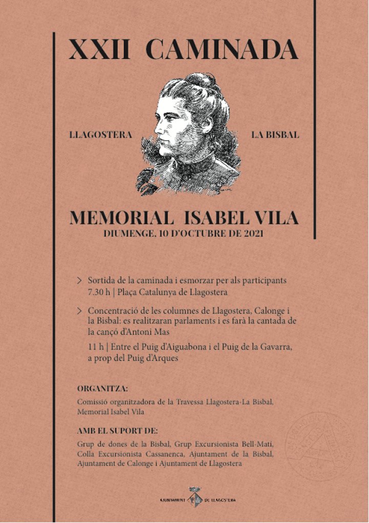 Cartell de la XXII Caminada Isabel Vila XXII Caminada Isabel Vila